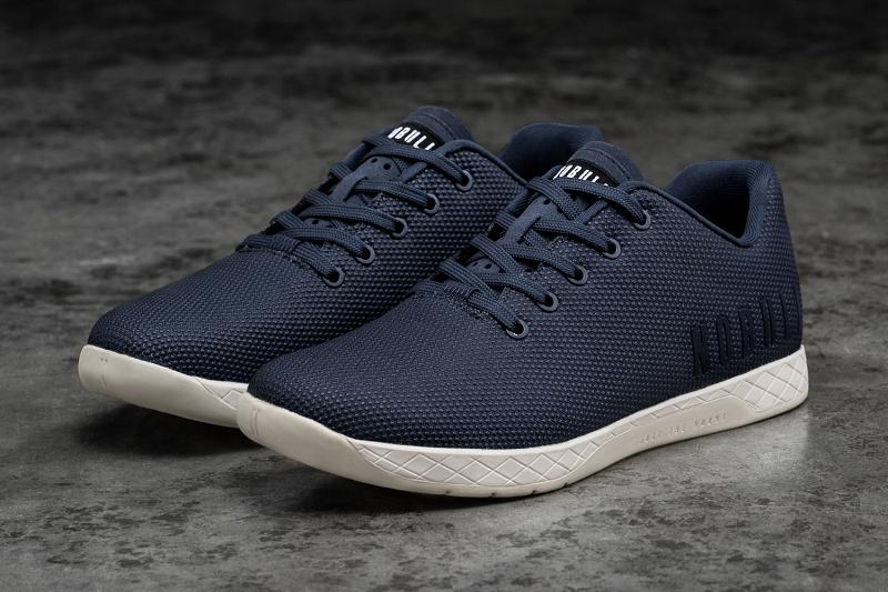 Navy Nobull Ivory Men\'s Trainers | CA I1212L